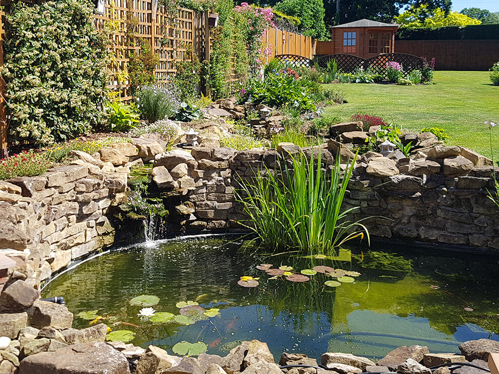 pond construction Suffolk